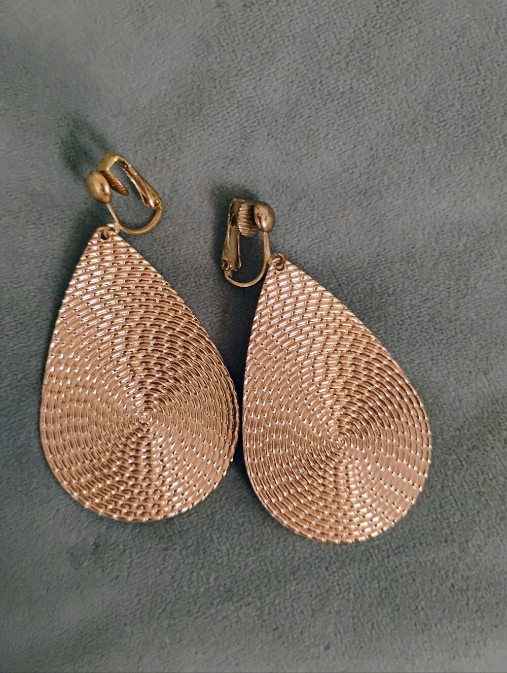 Vintage, Statement Earrings, Hammered Metal